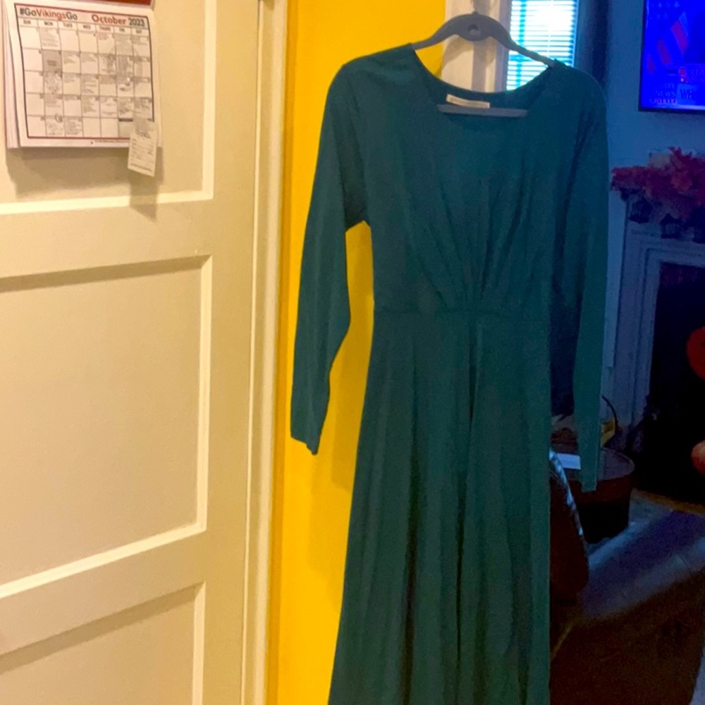 Peruvian n collection stunning dress, size extra-large, one once jade green